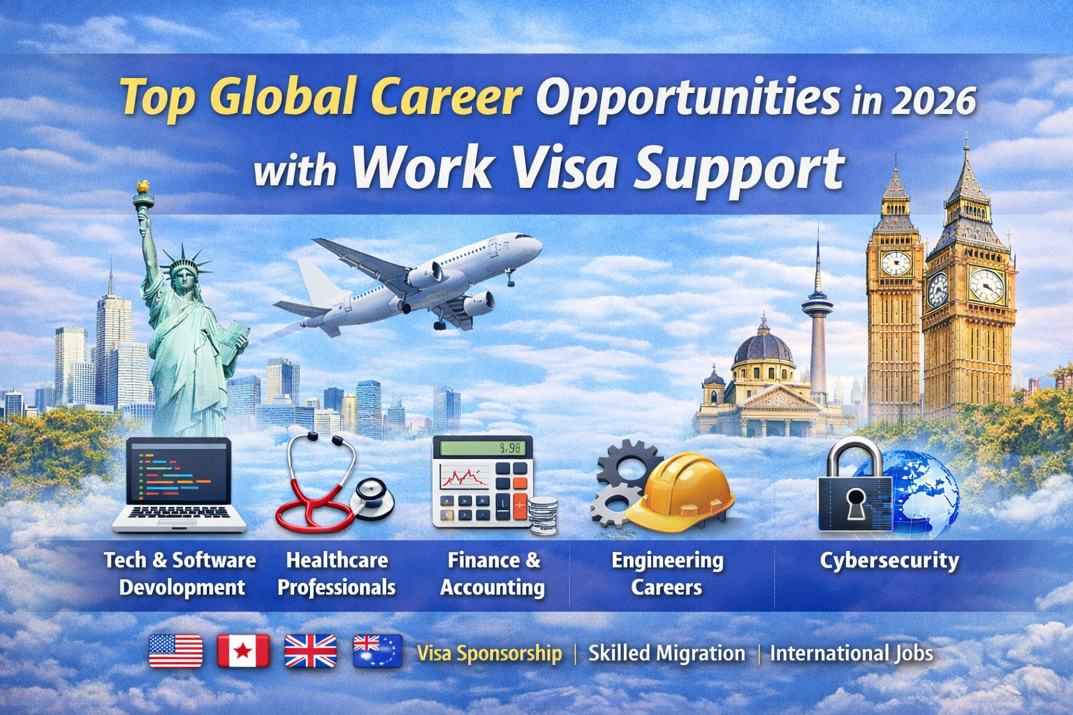 Top Global Career Opportunities in 2026 with Work Visa Support