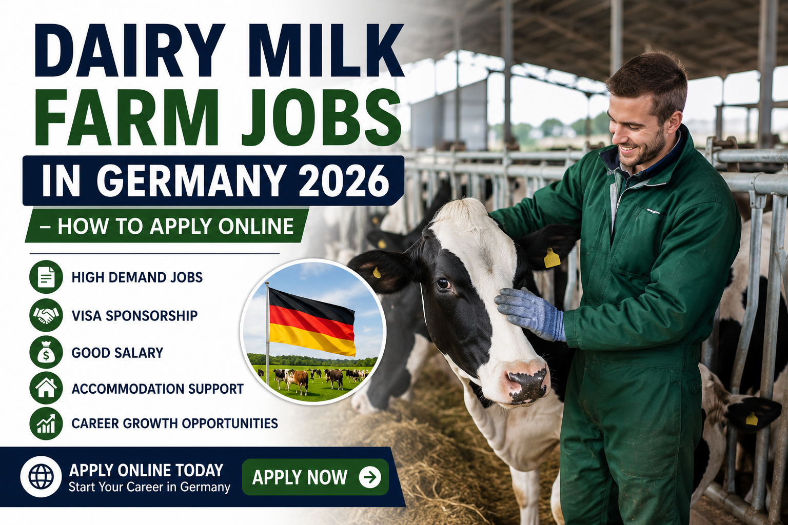 Dairy Milk Farm Jobs in Germany 2026 – How to Apply Online